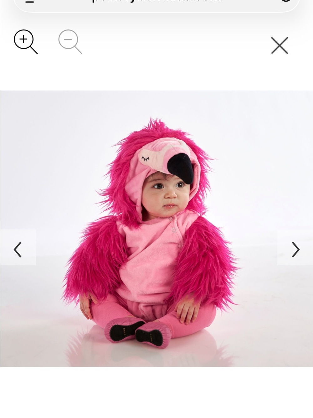 Pottery Barn Kids Baby Pink Flamingo Bird Costume Halloween 6-12 months nwt